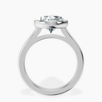 Platinum Calliope Bezel Floating Solitaire Lab Diamond Ring side right image one