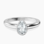 Platinum Calliope Bezel Floating Solitaire Lab Diamond Ring front image