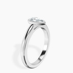 Platinum Calliope Bezel Floating Solitaire Lab Diamond Ring standing product image one
