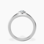 Platinum Calliope Bezel Floating Solitaire Lab Diamond Ring side right image one