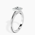 Platinum Calliope Bezel Floating Solitaire Lab Diamond Ring standing product image one