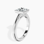 Platinum Calliope Bezel Floating Solitaire Lab Diamond Ring standing product image one