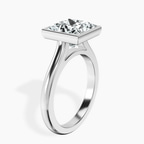 Platinum Calliope Bezel Floating Solitaire Lab Diamond Ring standing product image one