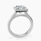 Platinum Calliope Bezel Floating Solitaire Lab Diamond Ring side right image one