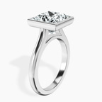 Platinum Calliope Bezel Floating Solitaire Lab Diamond Ring standing product image one