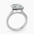 Platinum Calliope Bezel Floating Solitaire Lab Diamond Ring side right image one