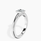 Platinum Calliope Bezel Floating Solitaire Lab Diamond Ring standing product image one