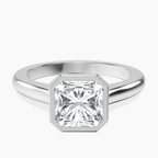 Platinum Calliope Bezel Floating Solitaire Lab Diamond Ring front image