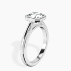 Platinum Calliope Bezel Floating Solitaire Lab Diamond Ring standing product image one