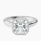 Platinum Calliope Bezel Floating Solitaire Lab Diamond Ring front image