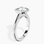 Platinum Calliope Bezel Floating Solitaire Lab Diamond Ring standing product image one