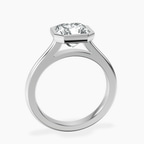 Platinum Calliope Bezel Floating Solitaire Lab Diamond Ring side right image one