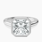 Platinum Calliope Bezel Floating Solitaire Lab Diamond Ring front image