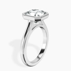 Platinum Calliope Bezel Floating Solitaire Lab Diamond Ring standing product image one
