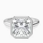Platinum Calliope Bezel Floating Solitaire Lab Diamond Ring front image