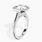 Platinum Calliope Bezel Floating Solitaire Lab Diamond Ring standing product image one
