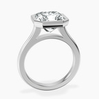 Platinum Calliope Bezel Floating Solitaire Lab Diamond Ring side right image one