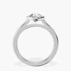 Platinum Calliope Bezel Floating Solitaire Lab Diamond Ring side right image one