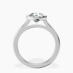 14ct White Gold Calliope Bezel Floating Solitaire Lab Diamond Ring side right image one