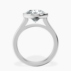 Platinum Calliope Bezel Floating Solitaire Lab Diamond Ring side right image one