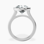 Platinum Calliope Bezel Floating Solitaire Lab Diamond Ring side right image one