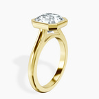 14kt Yellow Gold Calliope Bezel Floating Solitaire Lab Diamond Ring standing product image one