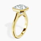 14kt Yellow Gold Calliope Bezel Floating Solitaire Lab Diamond Ring standing product image one