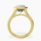 14kt Yellow Gold Calliope Bezel Floating Solitaire Lab Diamond Ring side right image one