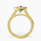 14kt Yellow Gold Calliope Bezel Floating Solitaire Lab Diamond Ring side right image one