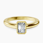 14kt Yellow Gold Calliope Bezel Floating Solitaire Lab Diamond Ring front image