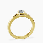 14kt Yellow Gold Calliope Bezel Floating Solitaire Lab Diamond Ring side right image one