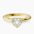 14kt Yellow Gold Calliope Bezel Floating Solitaire Lab Diamond Ring front image