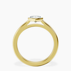 14kt Yellow Gold Calliope Bezel Floating Solitaire Lab Diamond Ring side right image one