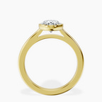 9ct Yellow Gold Calliope Bezel Floating Solitaire Lab Diamond Ring side right image one