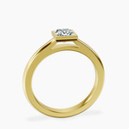 10kt Yellow Gold Calliope Bezel Floating Solitaire Lab Diamond Ring side right image one
