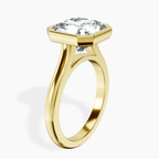 14kt Yellow Gold Calliope Bezel Floating Solitaire Lab Diamond Ring standing product image one