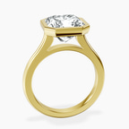 14kt Yellow Gold Calliope Bezel Floating Solitaire Lab Diamond Ring side right image one