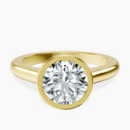 14ct Yellow Gold Calliope Bezel Floating Solitaire Lab Diamond Ring front image