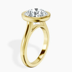 14kt Yellow Gold Calliope Bezel Floating Solitaire Lab Diamond Ring standing product image one
