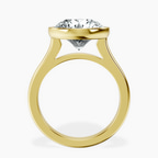 14kt Yellow Gold Calliope Bezel Floating Solitaire Lab Diamond Ring side right image one