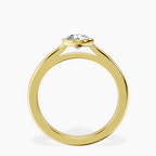 14kt Yellow Gold Calliope Bezel Floating Solitaire Lab Diamond Ring side right image one