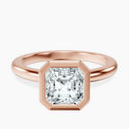 9ct Rose Gold Eugenia Classic Bezel Solitaire Lab Diamond Ring front image