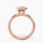 9ct Rose Gold Eugenia Classic Bezel Solitaire Lab Diamond Ring side right image one