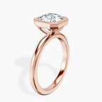 10kt Rose Gold Eugenia Classic Bezel Solitaire Lab Diamond Ring standing product image one