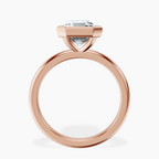 10kt Rose Gold Eugenia Classic Bezel Solitaire Lab Diamond Ring side right image one