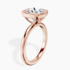 18kt Rose Gold Eugenia Classic Bezel Solitaire Lab Diamond Ring standing product image one