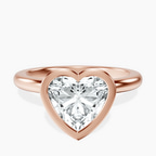 14ct Rose Gold Eugenia Classic Bezel Solitaire Lab Diamond Ring front image