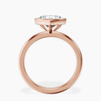 14ct Rose Gold Eugenia Classic Bezel Solitaire Lab Diamond Ring side right image one