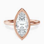 18ct Rose Gold Eugenia Classic Bezel Solitaire Lab Diamond Ring front image
