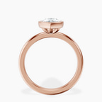 18ct Rose Gold Eugenia Classic Bezel Solitaire Lab Diamond Ring side right image one